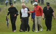 28 June 2012; Rory McIlroy, with his girlfriend tennis player Caroline Wozniacki and father Gerry, on the 9th fairway during the 2012 Irish Open Golf Championship. Royal Portrush, Portrush, Co. Antrim. Picture credit: Matt Browne / SPORTSFILE