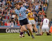 1 July 2012; Diarmuid Connolly celebrates scoring a goal for Dublin early in the first half. Leinster GAA Football Senior Championship Semi-Final, Dublin v Wexford, Croke Park, Dublin. Picture credit: Ray McManus / SPORTSFILE