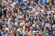 1 July 2012; Dublin supporters watch anxiously from Hill 16. Leinster GAA Football Senior Championship Semi-Final, Dublin v Wexford, Croke Park, Dublin. Picture credit: Ray McManus / SPORTSFILE