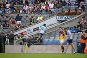 1 July 2012; Dublin corner forward Bernard Brogan makes his way to the subs bench after being substituted late in the game. Leinster GAA Football Senior Championship Semi-Final, Dublin v Wexford, Croke Park, Dublin. Picture credit: Ray McManus / SPORTSFILE