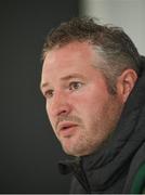 19 September 2017; Connacht forwards coach Jimmy Duffy speaking during a press conference at the Sportsground in Galway.  Photo by Seb Daly/Sportsfile