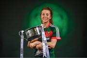 19 September 2017; The LGFA joined TG4 to call on all Proper Fans to come to Croke Park on Sunday for the TG4 The TG4 Ladies All Ireland Football Finals. Tickets are available now on www.tickets.ie or from usual GAA outlets. The action will begin at 11:45pm when Derry and Fermanagh contest the TG4 Junior All Ireland Final, this will be followed by the meeting of Tipperary and Tyrone at 1:45pm and then Dublin and Mayo will contest the TG4 Senior Championship Final at 4:00pm with the Brendan Martin Cup at stake. Pictured at the media day is Sarah Tierney of Mayo. Photo by Sam Barnes/Sportsfile