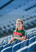 19 September 2017; The LGFA joined TG4 to call on all Proper Fans to come to Croke Park on Sunday for the TG4 The TG4 Ladies All Ireland Football Finals. Tickets are available now on www.tickets.ie or from usual GAA outlets. The action will begin at 11:45pm when Derry and Fermanagh contest the TG4 Junior All Ireland Final, this will be followed by the meeting of Tipperary and Tyrone at 1:45pm and then Dublin and Mayo will contest the TG4 Senior Championship Final at 4:00pm with the Brendan Martin Cup at stake. Pictured at the media day is Mayo's Sarah Tierney. Photo by Ramsey Cardy/Sportsfile