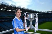 19 September 2017; The LGFA joined TG4 to call on all Proper Fans to come to Croke Park on Sunday for the TG4 The TG4 Ladies All Ireland Football Finals. Tickets are available now on www.tickets.ie or from usual GAA outlets. The action will begin at 11:45pm when Derry and Fermanagh contest the TG4 Junior All Ireland Final, this will be followed by the meeting of Tipperary and Tyrone at 1:45pm and then Dublin and Mayo will contest the TG4 Senior Championship Final at 4:00pm with the Brendan Martin Cup at stake. Pictured at the media day is Dublin's Sinead Aherne. Photo by Ramsey Cardy/Sportsfile