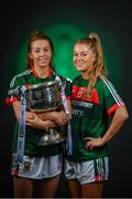 19 September 2017; The LGFA joined TG4 to call on all Proper Fans to come to Croke Park on Sunday for the TG4 The TG4 Ladies All Ireland Football Finals. Tickets are available now on www.tickets.ie or from usual GAA outlets. The action will begin at 11:45pm when Derry and Fermanagh contest the TG4 Junior All Ireland Final, this will be followed by the meeting of Tipperary and Tyrone at 1:45pm and then Dublin and Mayo will contest the TG4 Senior Championship Final at 4:00pm with the Brendan Martin Cup at stake. Pictured at the media day are Sarah Tierney, left, and Sarah Rowe of Mayo. Photo by Sam Barnes/Sportsfile