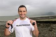 4 July 2012; Professional rugby player David Kearney calls on teams to sign up for Oxfam Ireland's Trailtrekker, a 50km and 100km challenge taking place on September 1st and 2nd on his native Cooley Peninsula, Co. Louth. The event raises vital funds for Oxfam Ireland’s projects in Africa and elsewhere. Go to www.oxfamireland.org/trek for more details. Carlingford Sailing Club, Carlingford, Co. Louth. Picture credit: David Maher / SPORTSFILE