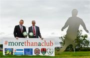 20 September 2017; In attendance during the FAI More Than A Club Launch are, from left, Brian Rohan, Cork City, Derek O'Neill, Project Manager, Football Association of Ireland,  Fran Gavin, Competition Director, Football Association of Ireland and Chris Brien, Bohemians. The launch took place at FAI HQ, Abbotstown, Dublin 15. Photo by Sam Barnes/Sportsfile