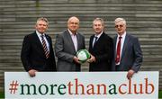 20 September 2017; In attendance during the FAI More Than A Club Launch are, from left, Brian Rohan, Cork City, Fran Gavin, Competition Director, Football Association of Ireland, Derek O'Neill, Project Manager, Football Association of Ireland and Chris Brien, Bohemians. The launch took place at FAI HQ, Abbotstown, Dublin 15. Photo by Sam Barnes/Sportsfile