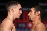 21 September 2017; Michael Conlan, left, and Kenny Guzman ahead of their featherweight bout in Tucson, Arizona, USA. Photo by Mikey Williams/Top Rank/Sportsfile