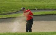 25 September 2002; Tony Raillard of Europe plays out of the bunker onto the 18th green during day two of the Junior Ryder Cup Matches at The K Club in Straffan, Kildare. Photo by Matt Browne/Sportsfile