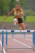 8 July 2012; Jessica Zebo, Leevale AC, Cork, in action during the Women's 400m semi-finals. Woodie’s DIY Senior Track and Field Championships of Ireland, Morton Stadium, Santry, Dublin. Picture credit: Brendan Moran / SPORTSFILE