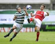 8 July 2012; Greg Bolger, St. Patrick's Athletic, in action against Stephen Rice, Shamrock Rovers. Airtricity League Premier Division, Shamrock Rovers v St. Patrick's Athletic, Tallaght Stadium, Tallaght, Co. Dublin. Picture credit: David Maher / SPORTSFILE