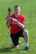 12 July 2012; Sligo Rovers' Danny North who was presented with the Airtricity / SWAI Player of the Month Award for June 2012. Clarion Hotel, Sligo. Picture credit: Peter Wilcock / SPORTSFILE