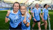 24 September 2017; Kate Fitzgibbon, left, and Aoife Curran of Dublin following the TG4 Ladies Football All-Ireland Senior Championship Final match between Dublin and Mayo at Croke Park in Dublin. Photo by Cody Glenn/Sportsfile