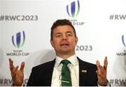 25 September 2017; Brian O'Driscoll during the Rugby World Cup 2023 Bid Presentations at he Royal Garden Hotel in London, England. Photo by Christopher Lee / World Rugby via Sportsfile