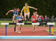 14 July 2012; Eventual winner Andrew Coscoran, left, Star of the Sea A.C., Co. Louth, and David O'Keefe, Gneeveguilla A.C., Co. Kerry, in action during the Boy's Under-17 2000m Steeplechase event. Woodie’s DIY Juvenile Track and Field Championships of Ireland, Tullamore Harriers Stadium, Tullamore, Co. Offaly. Picture credit: Tomas Greally / SPORTSFILE