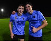 27 September 2017; Luka Lovic and Joseph Manley of UCD after the U19 UEFA Youth League First Round match between UCD and Molde FK at UCD Bowl in Belfield, Dublin. Photo by Matt Browne/Sportsfile