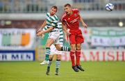 17 July 2012; Pat Sullivan, Shamrock Rovers, in action against Zilvinas Kymantas, FK Ekranas. UEFA Champions League, 2nd Qualifying Round, 1st Leg, Shamrock Rovers v FK Ekranas, Tallaght Stadium, Tallaght, Dublin. Picture credit: David Maher / SPORTSFILE