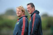 18 July 2012; Munster head coach Rob Penney, right, and backs coach Simon Mannix during squad training ahead of the 2012/13 season. Munster Rugby Squad Training, Cork Institute of Technology, Bishopstown, Cork. Picture credit: Diarmuid Greene / SPORTSFILE