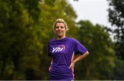 30 September 2017; Former Cork GAA footballer Valerie Mulcahy pictured at the Ballincollig parkrun where Vhi hosted a special event to celebrate their partnership with parkrun Ireland. Valerie was on hand to lead the warm up for parkrun participants before completing the 5km course alongside newcomers and seasoned parkrunners alike. Vhi provided walkers, joggers, runners and volunteers at Ballincollig parkrun with a variety of refreshments in the Vhi Relaxation Area at the finish line. A qualified physiotherapist Will Cuddihy was also available to guide participants through a post event stretching routine to ease those aching muscles. Parkruns take place over a 5km course weekly, are free to enter and are open to all ages and abilities, providing a fun and safe environment to enjoy exercise. To register for a parkrun near you visit www.parkrun.ie. New registrants should select their chosen event as their home location. You will then receive a personal barcode which acts as your free entry to any parkrun event worldwide. The Regional Park, Ballincollig, Co Cork. Photo by Eóin Noonan/Sportsfile