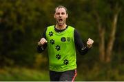 30 September 2017; Andrew Burns during the Ballincollig parkrun where Vhi hosted a special event to celebrate their partnership with parkrun Ireland. Former Cork GAA footballer Valerie Mulcahy was on hand to lead the warm up for parkrun participants before completing the 5km course alongside newcomers and seasoned parkrunners alike. Vhi provided walkers, joggers, runners and volunteers at Ballincollig parkrun with a variety of refreshments in the Vhi Relaxation Area at the finish line. A qualified physiotherapist Will Cuddihy was also available to guide participants through a post event stretching routine to ease those aching muscles. Parkruns take place over a 5km course weekly, are free to enter and are open to all ages and abilities, providing a fun and safe environment to enjoy exercise. To register for a parkrun near you visit www.parkrun.ie. New registrants should select their chosen event as their home location. You will then receive a personal barcode which acts as your free entry to any parkrun event worldwide. The Regional Park, Ballincollig, Co Cork. Photo by Eóin Noonan/Sportsfile