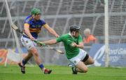 18 July 2012; Alan Dempsey, Limerick, in action against John O'Dwyer, Tipperary. Bord Gáis Energy Munster GAA Hurling Under 21 Championship Semi-Final, Limerick v Tipperary, Gaelic Grounds, Limerick. Picture credit: Diarmuid Greene / SPORTSFILE