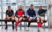 2 October 2017; In attendance at the European Rugby Champions Cup and Challenge Cup 2017/18 season launch for PRO14 clubs at the Convention Centre in Dublin, from left, Ashley Back of Ospreys, Ken Owens of Scarlets, Peter O'Mahony of Munster and Rory Best of Ulster. Photo by Brendan Moran/Sportsfile