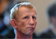 2 October 2017; Leinster head coach Leo Cullen in attendance at the European Rugby Champions Cup and Challenge Cup 2017/18 season launch for PRO14 clubs at the Convention Centre in Dublin. Photo by Eóin Noonan/Sportsfile