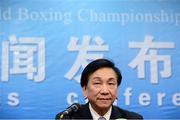 19 May 2012; Dr Ching-Kuo Wu, President of AIBA during a AIBA press conference. AIBA Women's World Boxing Championships, Qinhuangdao, China. Picture credit: David Maher / SPORTSFILE