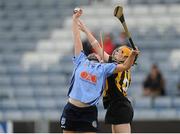 28 July 2012; Aine Fanning, Dublin, in action against Caoimhe Shiel, Kilkenny. All-Ireland Senior Camogie Championship, Quarter-Final Qualifier, Dublin v Kilkenny, O'Moore Park, Portlaoise, Co. Laois. Picture credit: Pat Murphy / SPORTSFILE