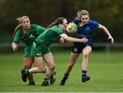7 October 2017; Anna Doyle of Leinster is tackled by Beibhinn Parson of Connacht during the U18 Girls Interprovincial match between Leinster and Connacht at MU Barnhall RFC in Leixlip, Co Kildare. Photo by Seb Daly/Sportsfile