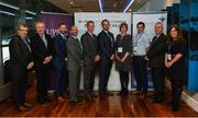 7 October 2017; Attendees, from left, Ger Ryan, Chairman of the GAA Medical, Scientific and Welfare Committee, Dr. Pat O’Neill, Consultant in Orthopedic and Sports Medicine & former All Ireland winning Dublin Footballer and Manager, Conference moderator Ger Gilroy, Newstalk and &quot;Off the Ball&quot;, Anthony Kontos, Research Director, UPMC Sports Medicine Concussion Program, Dr. Michael ‘Micky’ Collins, PHD, Executive Director, UPMC Sports Medicine Concussion Program, Dr. Peter Kinirons, Consultant Neurologist and Clinical Neurophysiologist, Bon Secours Health System, Dr. Anne Mucha, DPT, Clinical Director, Vestibular Therapy, UPMC Sports Medicine Concussion Program, Dr. Brendan Murphy, Former Offaly Senior Hurler, Current Tipperary Hurling Team Doctor, Bill Maher, CEO, Bon Secours Health System, and Aoife McMahon, Physiotherapist, Bon Secours Health System, at the National Concussion Symposium at Croke Park in Dublin. Photo by Piaras Ó Mídheach/Sportsfile