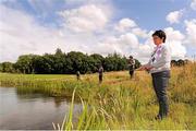 3 August 2012; Golfer Alison Nicholas fishing in the lake at the 7th at Killeen Castle during day 1 of the Ladies Open Golf Championship, supported by Fáilte Ireland. Killeen Castle, Dunsany, Co. Meath. Photo by Sportsfile