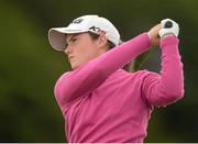 3 August 2012; Ireland's Leona Maguire watches her drive from the 18th tee box during day 1 of the Ladies Open Golf Championship, supported by Fáilte Ireland. Killeen Castle, Dunsany, Co. Meath. Photo by Sportsfile