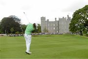 4 August 2012; Leona Maguire, Ireland, plays her second shot from the 18th fairway during day 2 of the Ladies Open Golf Championship, supported by Fáilte Ireland. Killeen Castle, Dunsany, Co. Meath. Picture credit: Matt Browne / SPORTSFILE