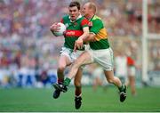 28 September 1997; James Horan of Mayo in action against Liam Flaherty of Kerry during GAA Football All-Ireland Senior Championship Final match between Kerry and Mayo at Croke Park in Dublin. Photo by Ray McManus/Sportsfile