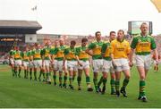 28 September 1997; The Kerry team during the prematch parade prior to the GAA Football All-Ireland Senior Championship Final match between Kerry and Mayo at Croke Park in Dublin. Photo by Ray McManus/Sportsfile