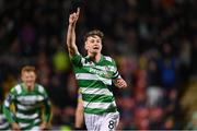 10 October 2017; Ronan Finn of Shamrock Rovers celebrates after scoring his side's first goal during the Irish Daily Mail FAI Cup Semi-Final Replay match between Shamrock Rovers and Dundalk at Tallaght Stadium in Tallaght, Dublin. Photo by Stephen McCarthy/Sportsfile