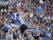 4 August 2012; Rory O'Carroll, Dublin, in action against Padraig Clancy, Laois. GAA Football All-Ireland Senior Championship Quarter-Final, Dublin v Laois, Croke Park, Dublin. Picture credit: Brian Lawless / SPORTSFILE