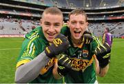 5 August 2012; Sean Moloney, left, and Conor Keane, Kerry, celebrate after the game. Electric Ireland GAA Football All-Ireland Minor Championship Quarter-Final, Roscommon v Kerry, Croke Park, Dublin. Photo by Sportsfile