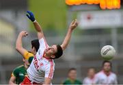 5 August 2012; Padraig Hampsey, Tyrone, in action against Cillian O'Sullivan, Meath. Electric Ireland GAA Football All-Ireland Minor Championship Quarter-Final, Tyrone v Meath, Páirc Esler, Newry, Co. Down. Picture credit: Oliver McVeigh / SPORTSFILE