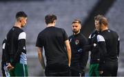 13 October 2017; Greg Bolger of Cork City speaking to teammates ahead of the SSE Airtricity League Premier Division match between Bohemians and Cork City at Dalymount Park in Dublin. Photo by Eóin Noonan/Sportsfile