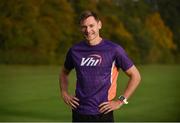 14 October 2017; Vhi ambassador and Olympian David Gillick at the Malahide parkrun where Vhi hosted a special event to celebrate their partnership with parkrun Ireland. David was on hand to lead the warm up for parkrun participants before completing the 5km course alongside newcomers and seasoned parkrunners alike. Vhi provided walkers, joggers, runners and volunteers at Malahide parkrun with a variety of refreshments in the Vhi Relaxation Area at the finish line. A qualified physiotherapist was also available to guide participants through a post event stretching routine to ease those aching muscles. parkruns take place over a 5km course weekly, are free to enter and are open to all ages and abilities, providing a fun and safe environment to enjoy exercise. To register for a parkrun near you visit www.parkrun.ie. New registrants should select their chosen event as their home location. You will then receive a personal barcode which acts as your free entry to any parkrun event worldwide. Photo by Cody Glenn/Sportsfile