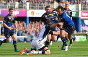 14 October 2017; Isa Nacewa of Leinster is tackled by Kelian Galletier of Montpellier during the European Rugby Champions Cup Pool 3 Round 1 match between Leinster and Montpellier at the RDS Arena in Dublin. Photo by Ramsey Cardy/Sportsfile
