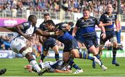 14 October 2017; Isa Nacewa of Leinster is tackled by Yacouba Camara of Montpellier during the European Rugby Champions Cup Pool 3 Round 1 match between Leinster and Montpellier at the RDS Arena in Dublin. Photo by Ramsey Cardy/Sportsfile