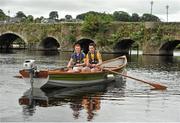 7 August 2012; Tipperary player Jason Forde, left, and Bord Gáis Energy Ambassador Conor McGrath met halfway at Killaloe ahead of Wednesday night’s Bord Gáis Energy Munster GAA Hurling U-21 Final. Clare welcome Tipperary to Cusack Park in Ennis, where throw in is at 7.15pm, hoping to reclaim the Munster title for the first time since 2009. Tipperary, who have already beaten Cork and Limerick, will be hoping to win the Munster title for the second time in three years. Killaloe, Co. Clare. Picture credit: Diarmuid Greene / SPORTSFILE