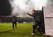 13 October 2017; Bohemians Keith Long and his bench react during the SSE Airtricity League Premier Division match between Bohemians and Cork City at Dalymount Park in Dublin. Photo by Stephen McCarthy/Sportsfile