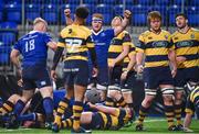 21 October 2017; Players from both sides react after Ross Molony of Leinster A goes over to score their sides fourth try during the British & Irish Cup Round 2 match between Leinster A and Cardiff Blues Premiership Select at Donnybrook Stadium in Donnybrook, Dublin. Photo by Sam Barnes/Sportsfile
