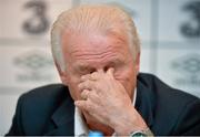 16 August 2012; Republic of Ireland manager Giovanni Trapattoni during a press conference following last night's friendly international against Serbia. Republic of Ireland Press Conference, Clarion Hotel, Dublin Airport, Dublin. Picture credit: Barry Cregg / SPORTSFILE