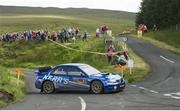 17 August 2012; Derek McGarrity and James McKee, in their Subaru Impreza, in action during SS1 of the Ulster Rally -  Round 5 of the Irish Tarmac Rally Championship, Antrim. Picture credit: Philip Fitzpatrick / SPORTSFILE